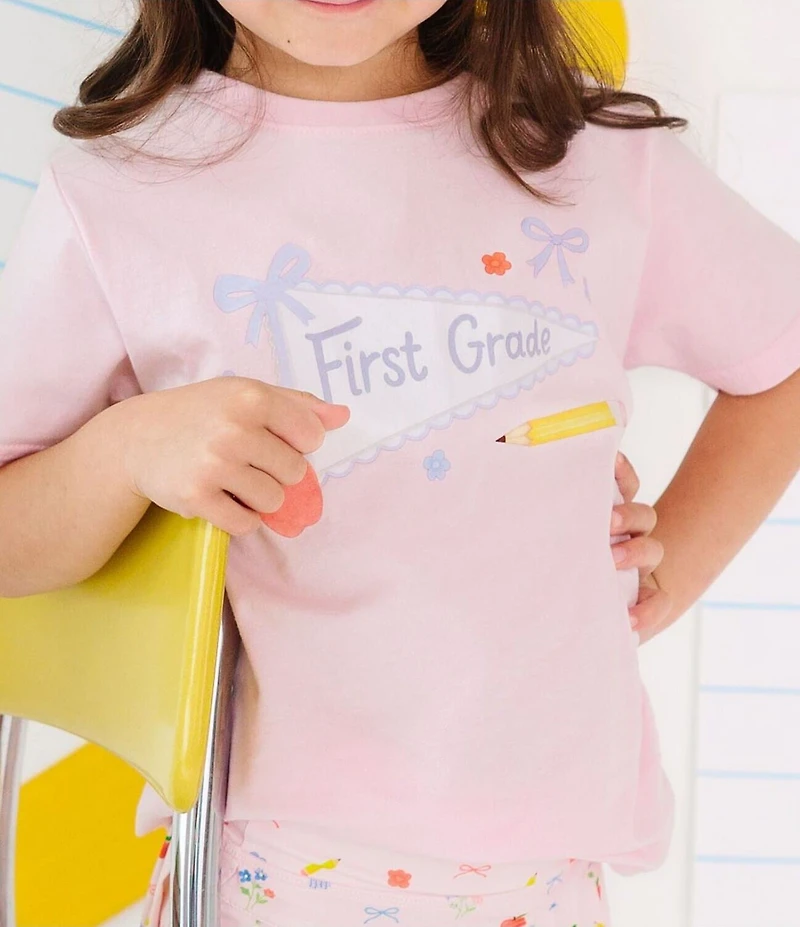 Sweet Wink Girls Short Sleeve First Grade Pennant T-Shirt