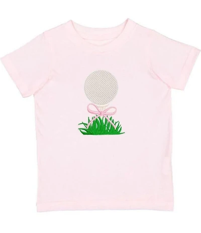 Sweet Wink Girls Short Sleeve Golf Tee Bow Patch T-Shirt