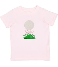 Sweet Wink Girls Short Sleeve Golf Tee Bow Patch T-Shirt