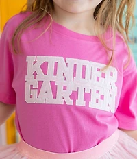 Sweet Wink Little Girls Short Sleeve Kindergarten Sequin Patch T-Shirt