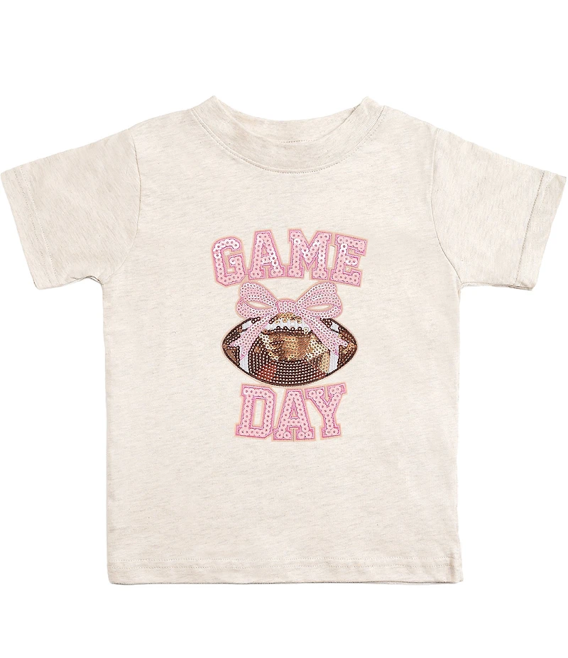 Sweet Wink Little Girls Game Day Sequin Tee