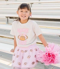 Sweet Wink Little Girls Game Day Sequin Tee