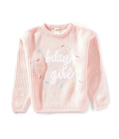 Sweet Wink Little Girls Long-Sleeve Birthday Girl Sprinkle Knit Sweater