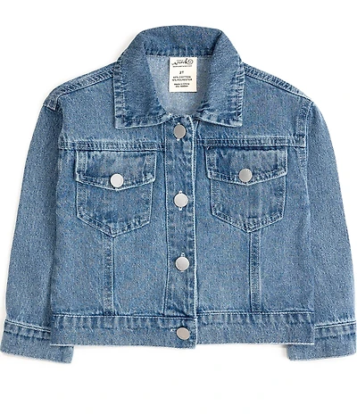 Sweet Wink Little Girls Long Sleeve Cowgirl Cutie Denim Jacket