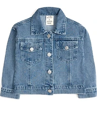 Sweet Wink Little Girls Long Sleeve Cowgirl Cutie Denim Jacket