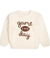 Sweet Wink Little Girls Long Sleeve Game Day Knit Sweater