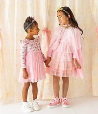 Sweet Wink Little Girls Long Sleeve Princess Coquette Tutu Dress