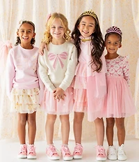 Sweet Wink Little Girls Long Sleeve Princess Coquette Tutu Dress