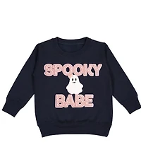 Sweet Wink Little Girls Long Sleeve Spooky Babe Sweatshirt
