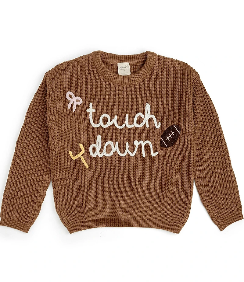 Sweet Wink Little Girls Long Sleeve Touchdown Sweater