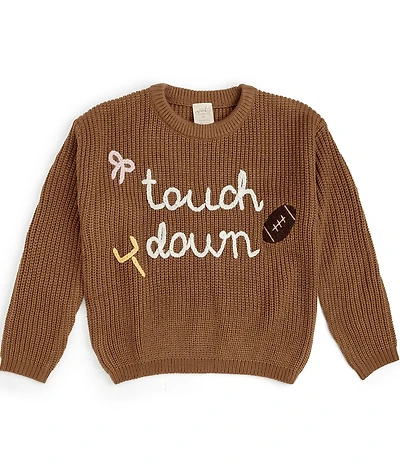 Sweet Wink Little Girls Long Sleeve Touchdown Sweater