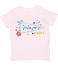 Sweet Wink Little Girls Short Sleeve Kindergarten Pennant T-Shirt