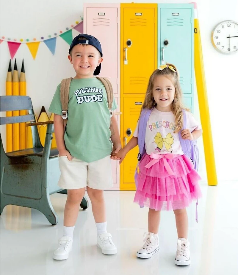 Sweet Wink Little Kids Short Sleeve Preschool Varsity T-Shirt