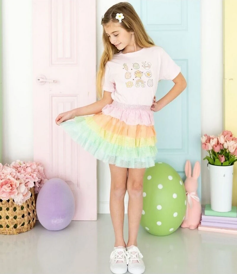 Sweet Wink Little/Big Girls Pastel Petal Tutu Skirt