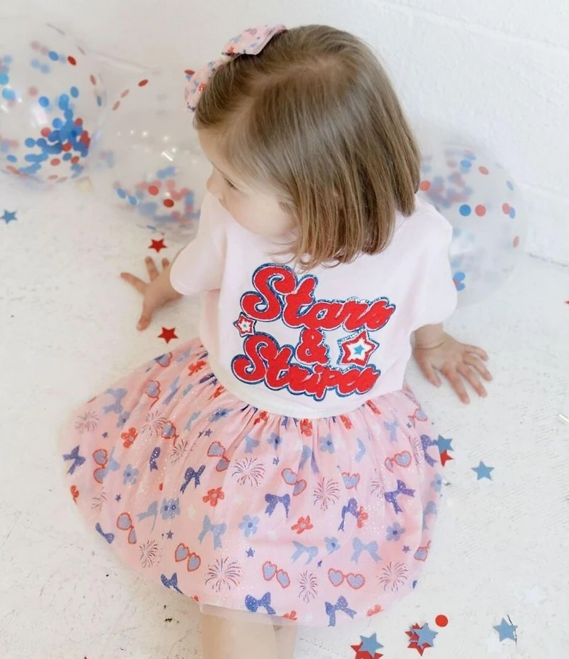 Sweet Wink Little/Big Girls Red White Cute Tutu