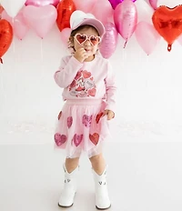 Sweet Wink Little/Big Girls Sequined Heart-Applique Tulle Tutu Skirt