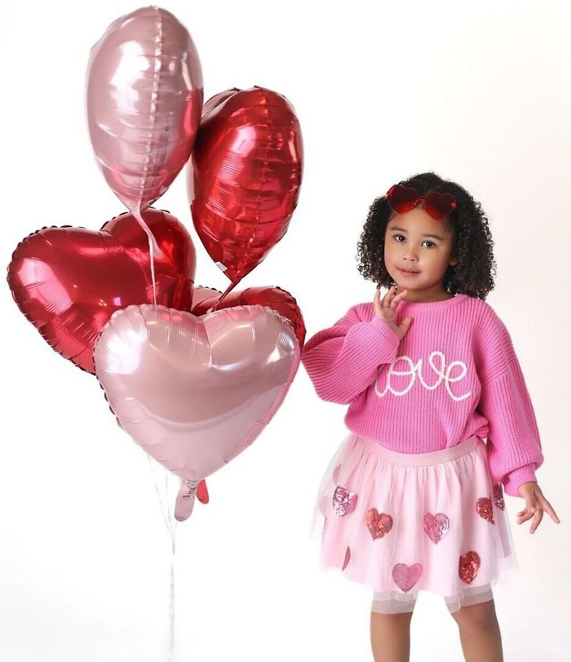 Sweet Wink Little/Big Girls Sequined Heart-Applique Tulle Tutu Skirt