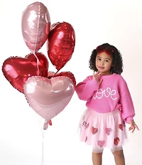 Sweet Wink Little/Big Girls Sequined Heart-Applique Tulle Tutu Skirt