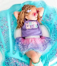 Sweet Wink Little/Big Girls Short-Sleeve Mermaid Patch T-Shirt