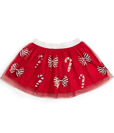 Sweet Wink Little/Big Girls Candy Cane Coquette Sequin Christmas Tutu