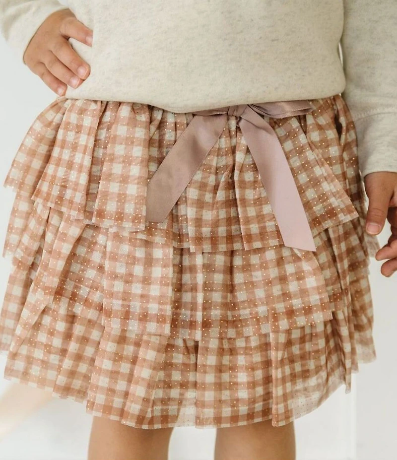 Sweet Wink Little/Big Girls Gingham-Printed Tutu Skirt