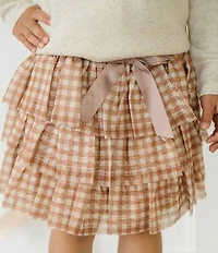 Sweet Wink Little/Big Girls Gingham-Printed Tutu Skirt