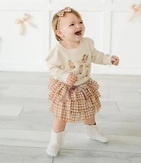 Sweet Wink Little/Big Girls Gingham-Printed Tutu Skirt