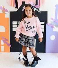 Sweet Wink Little/Big Girls Halloween-Themed Flocked Velvet Tutu Skirt