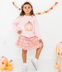 Sweet Wink Little/Big Girls Pumpkin Trellis Tutu Skirt