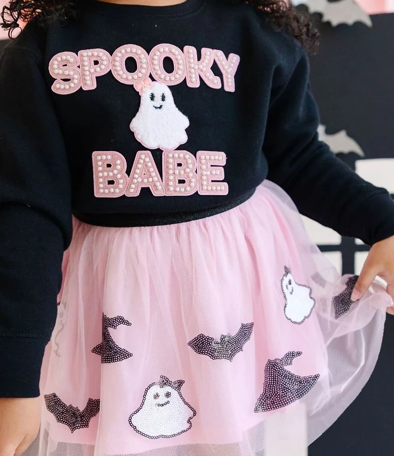 Sweet Wink Little/Big Girls Sequin-Embellished Halloween-Theme Tutu Skirt