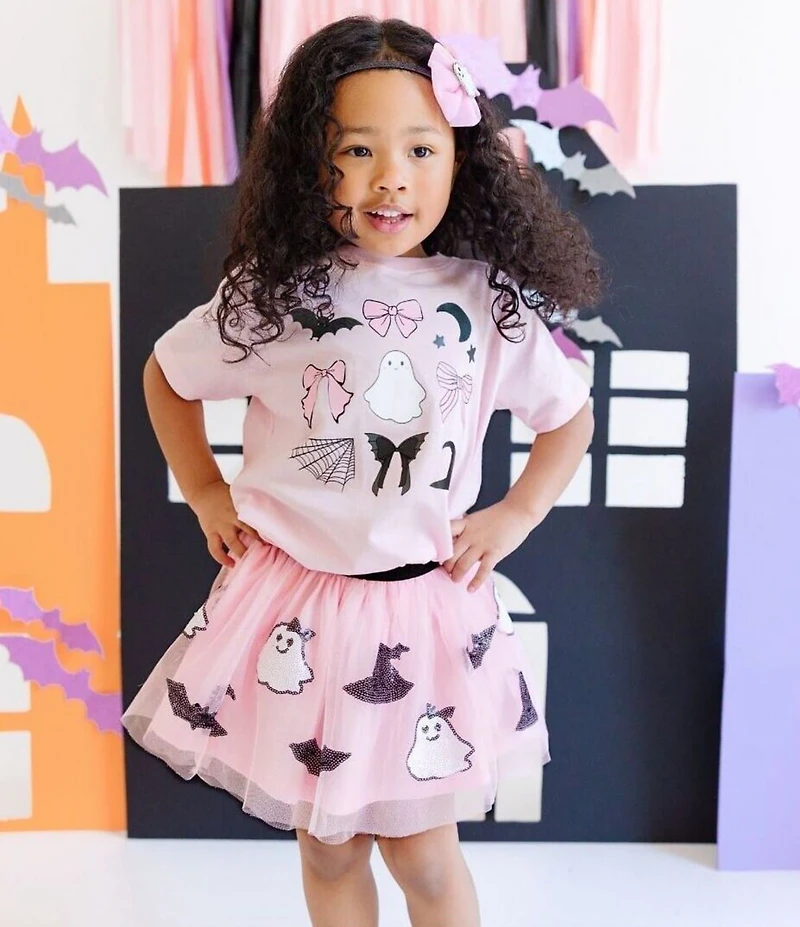 Sweet Wink Little/Big Girls Sequin-Embellished Halloween-Theme Tutu Skirt