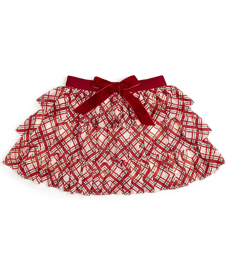 Sweet Wink Little/Big Girls X-Mas Plaid Bow Tutu