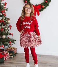 Sweet Wink Little/Big Girls X-Mas Plaid Bow Tutu