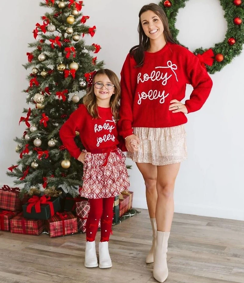 Sweet Wink Little/Big Girls X-Mas Plaid Bow Tutu
