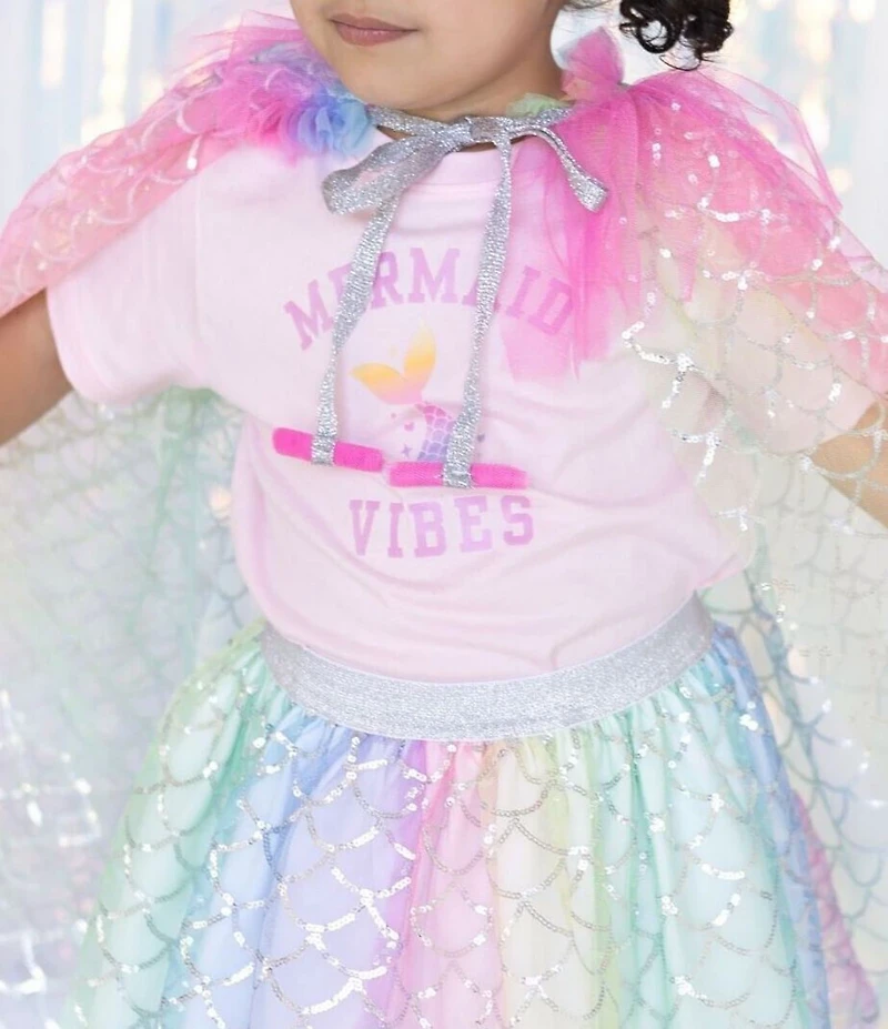 Sweet Wink Rainbow Mermaid Cape