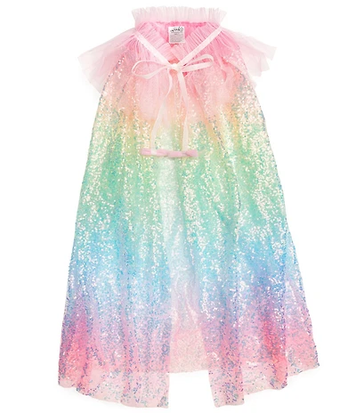 Sweet Wink Rainbow Sequin-Embellished Dress-Up Cape