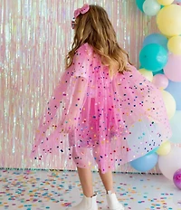 Sweet Wink Raspberry Confetti Dress-Up Cape