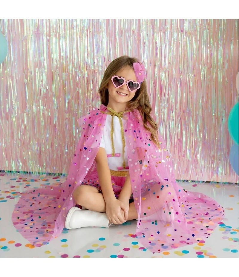 Sweet Wink Raspberry Confetti Dress-Up Cape
