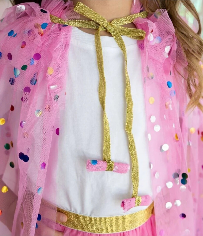 Sweet Wink Raspberry Confetti Dress-Up Cape