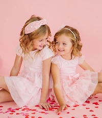 Sweet Wink Valentine's Day Faux-Pearl Heart-Accented Headband