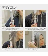 T3 CurlWrap 1.25#double; Automatic Rotating Curling Iron with Long Barrel