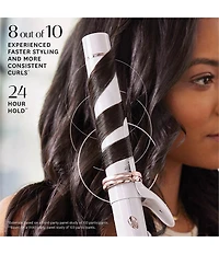 T3 CurlWrap 1.25#double; Automatic Rotating Curling Iron with Long Barrel
