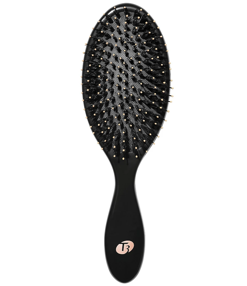 T3 Polish & Shine Premium Vegan Boar and Nylon Oval Hairbrush