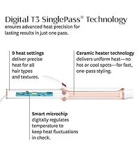 T3 SinglePass Curl X 1.25-Inch Ceramic Extra-Long Barrel Curling Iron