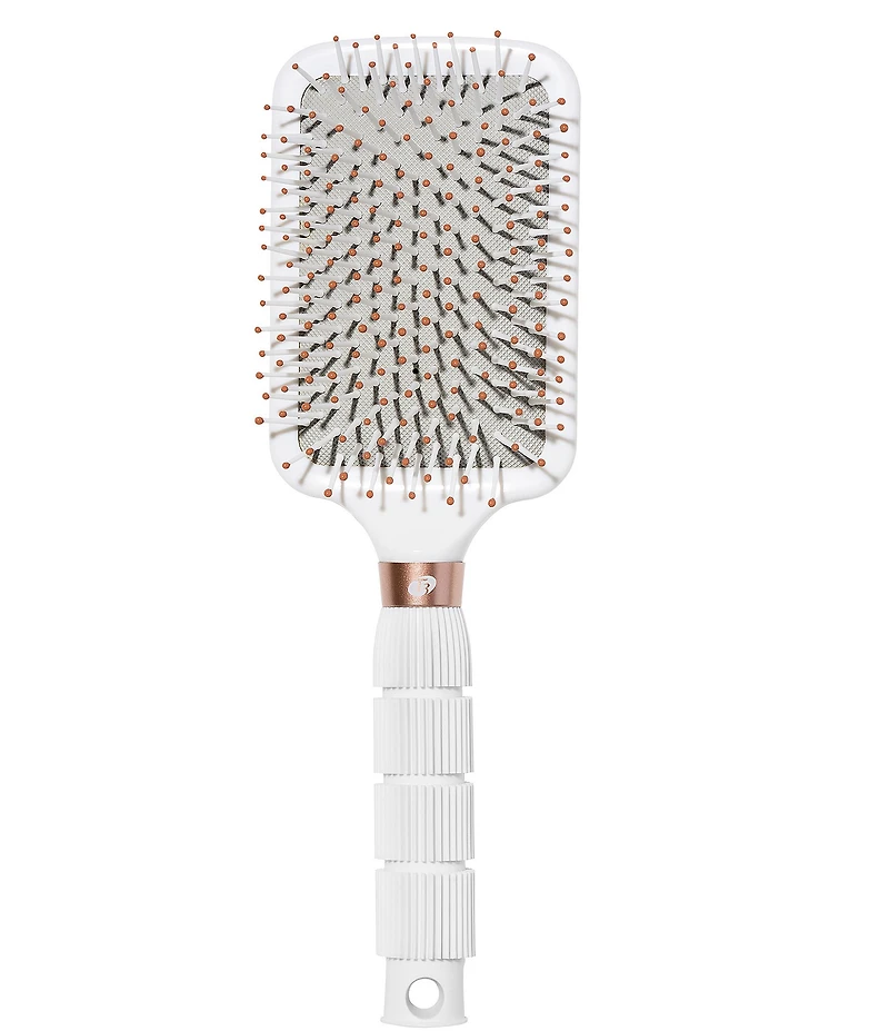 T3 Smooth Paddle Brush with Heat Resistant Bristles for Gentle Styling