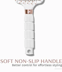 T3 Smooth Paddle Brush with Heat Resistant Bristles for Gentle Styling