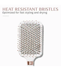 T3 Smooth Paddle Brush with Heat Resistant Bristles for Gentle Styling