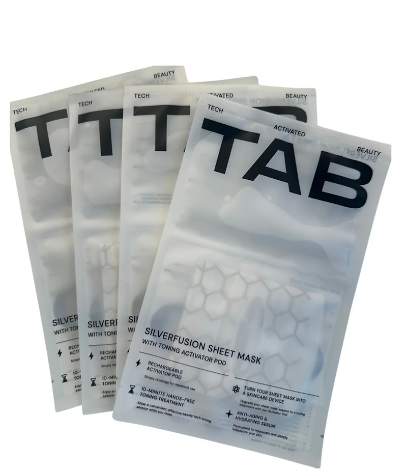 TAB Silver Fusion Sheet Mask Refill Kit, 4-Pack