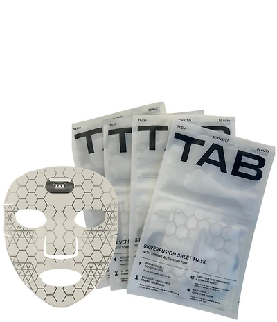 TAB Silver Fusion Sheet Mask Refill Kit, 4-Pack