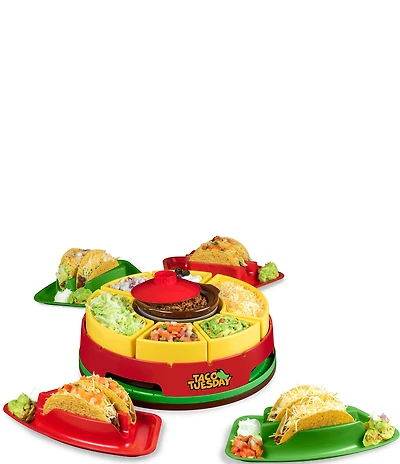 Taco Tuesday Heated Lazy Susan Taco Bar